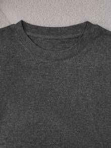 INAWLY Women's Long-Sleeved T-Shirt, Round Neck, Loose And Comfortable, Basic Style For Autumn And Winter - Grey - View 4