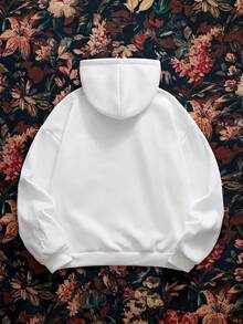 SWAVVY Sudadera casual de talla estándar para hombre, primavera/otoño, blanca con gráfico bordado - Blanco - Ver 6