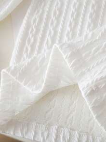 Genkimix Kids 女童荷叶边下摆纹理圆领长袖T恤