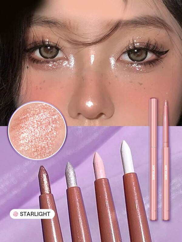 SHEGLAM Crayon Surligneur De PréCision Fairy Wand-Crayon Surligneur Gel Scintillant Starlight Longue Tenue ÉClaircit Les Yeux Eyeliner CrèMe Soyeux Et Estompable Maquillage Des Yeux Pink Eyeliner Marque Beauté Visage Maquillage CosméTique Pour Femmes Filles Parfait Pour Automne Hiver IdéAl Pour Y2K ÉLéGant Mode Adapté Pour Anniversaire Xmas PréSent FêTe PrêT Meilleure Couleur