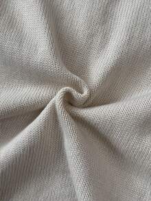 Elamini 女士Y2K休闲宽松针织衫，袖口收紧，饰有刺绣龙虾图案 - 淺灰色 - 查看 6