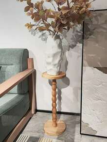 VingeGa 24D X 24W X 60H Cm Modern Round Wooden Side Table, End Table, Coffee Table, Nightstand, Multifunctional Base For Living Room, Sofa, Bedroom, Decoration, Furniture - Multicolor - View 2