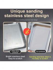 Madebyblanc Stainless Steel Baking Sheet And Rack Set - Versatile Oven Trays With Cooling Racks, Baking Pans Set, Heavy-Duty, Easy To Clean - Stainless Steel Flat-Bottomed Baking Tray, Baking Tray For Grill, Baking Tray For Grill Rack, Special Barbecue Tray For Oven