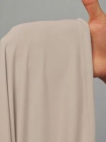 Slaydiva New Early Autumn Casual Simple Daily Dating Sports Style Yoga Suit Small Stand-Up Collar Front Middle Zipper Drop Shoulder White Splicing Light Purple Hem Drawstring Long-Sleeved Top + Purple Flared Trousers Side White Splicing Yoga Pants Knit Suit Women's Two Pieces Suit-B - Apricot - View 9