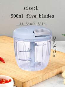 1个手动蒜蓉压榨器，双刀片蒜蓉切碎器 - 彩色 - 查看 11