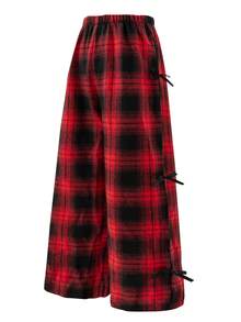 SHEIN Explorewe 2pcs/Set Tween Girl Streetwear Tee & Pants Set, Mock Neck Long Sleeve T-Shirt With Bow & Leopard Print, Casual Pants - Multicolor - View 3