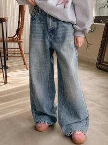 DAZY Tween Girls Flare Leg Jeans - Medium Wash - View 5