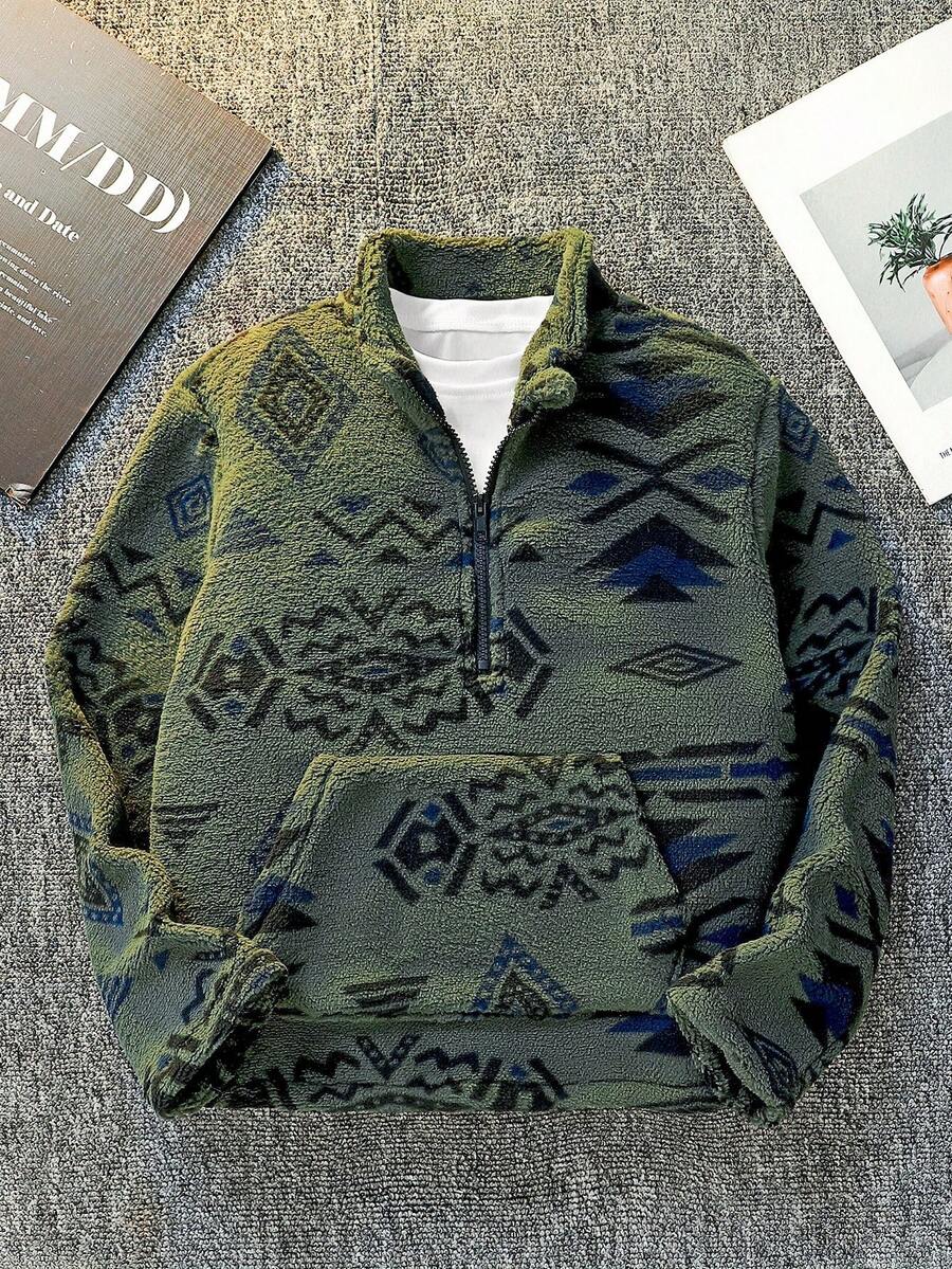 男童休闲西部牛仔风格羊毛夹克