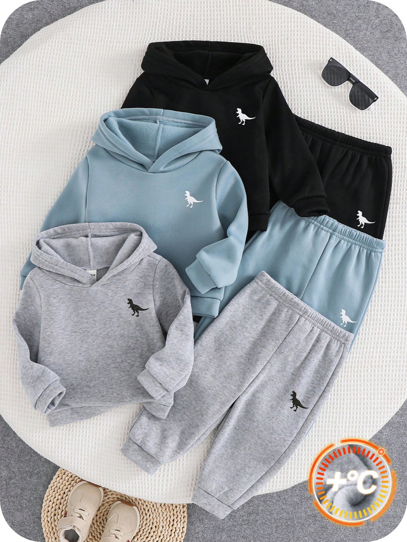 6قطعة/مجموعة بدلة رياضية كاجوال لطيفة للأطفال الصب...