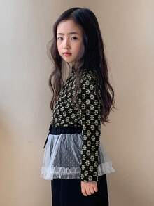 DAZY 女童T恤，秋季款 - 黑色 - 查看 1