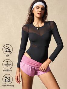 VARSIVA Yoga Slim Fit Long Sleeve Women Long Sleeve Bodysuit