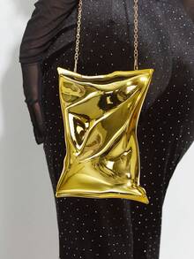 SHEIN SXY Metallisch elegante Party Clutch Tasche - Gold - Übersicht 5