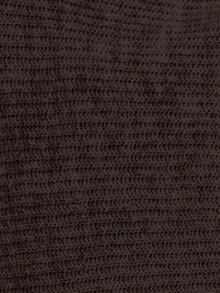 EMERY ROSE Solid Color Asymmetric-Shoulder Loose Fit Pullover Knit Sweater - Coffee Brown - View 7