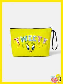 LOONEY TUNES X SHEIN Fashionable Blossom, Bubbles, Buttercup Pattern Toiletry Bag - Multicolor - View 1