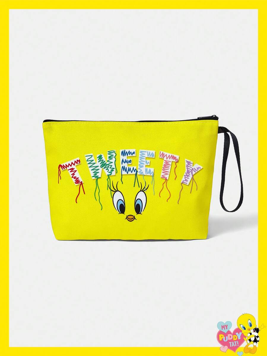 LOONEY TUNES X SHEIN Fashionable Blossom, Bubbles, Buttercup Pattern Toiletry Bag - Multicolor - View 1