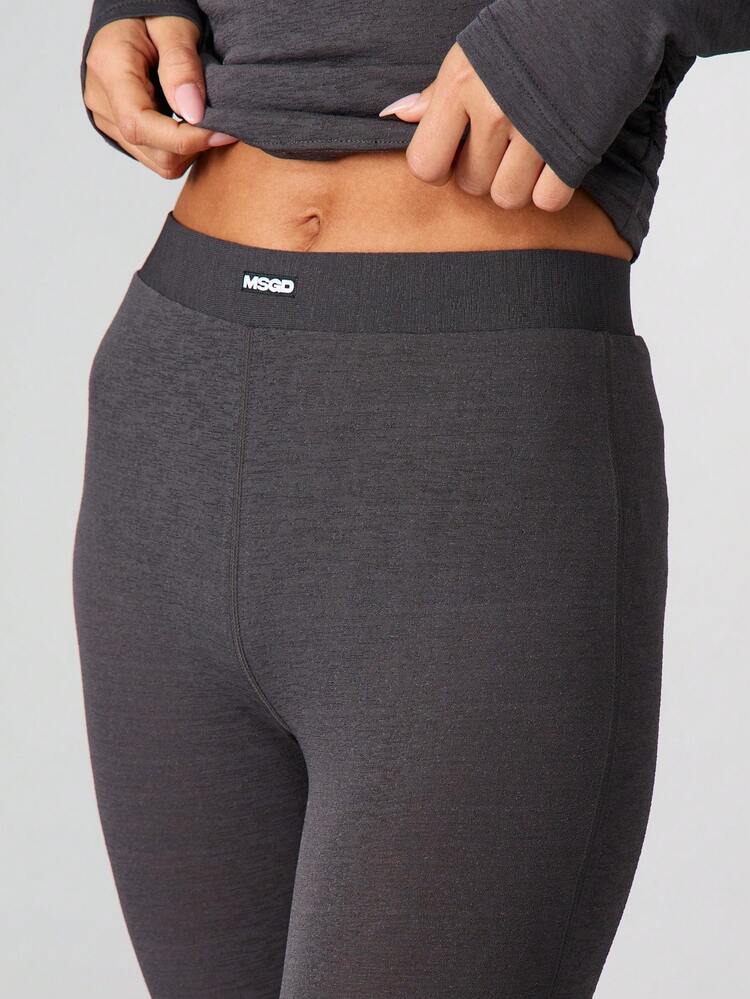 MISSGUIDED High Rise Athletic Leggings With MSOD Logo For Active Workout Training Performance Gym Wear