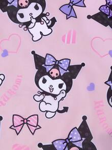 HELLO KITTY AND FRIENDS | SHEIN 1 个可爱卡通人物印花可折叠购物袋、手提袋，带珠链小收纳袋，可挂在包上。 - 粉色 - 查看 7