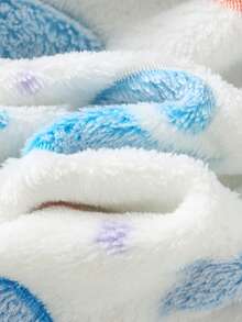 SHEIN Accappatoio con cappuccio per bambino, imbottito, con stampa di pianeti e motivi spaziali, per autunno/inverno, con cintura - Blu - Visualizzare 6