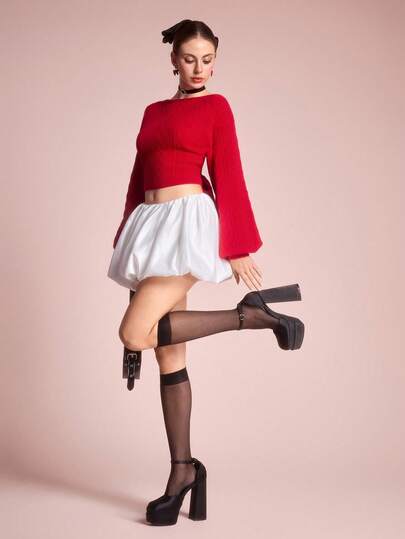 ROMWE Avant Cárdigan con lazo hueco, chaqueta de suéter de punto informal