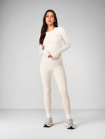 MISSGUIDED High Waisted Active Leggings With Side Pockets For Women Workout Training