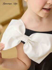 Glamorique Kids Young Girls Dress,Big BOW,ElegantNoble,Suitable For Formal Occasions, Stage, Piano Performance - Black - View 3