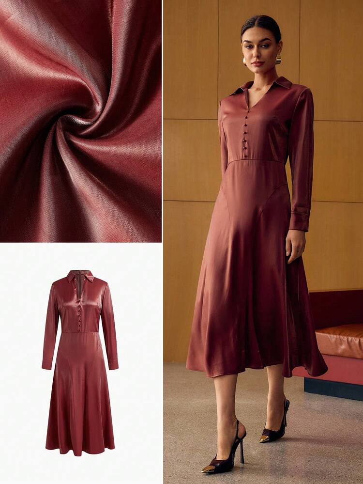 SLIM FIT ZIPPER DRESS