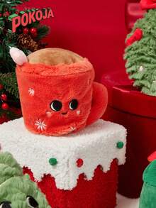 可爱拟人化笑脸马克杯圣诞树花环礼盒毛绒玩具节日装饰圣诞礼物 - 彩色 - 查看 3