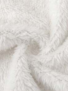 SHEIN Kurtka dla młodej dziewczyny, swobodna, z grubego, zamszowego materiału z podszewką termiczną i kołnierzem typu "turndown", modna, uniwersalna na codzienne wyjścia, pasująca do różnych swetrów, koszulek i spodni, na jesień/zimę