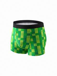 Fantacosmos 4pcs/Pack Cartoon Dinosaur Print Comfortable Soft Boxer Briefs For Teenage Boys