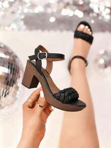 Women Heeled Sandals - Rust Brown - View 1