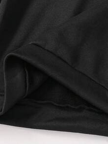 SHEIN 两件套男童立领卫衣带口袋及运动裤休闲运动套装，适合秋冬季休闲、运动、上学穿着。 - 黑色 - 查看 7