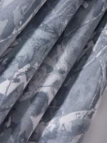 SHEIN 青少年男孩休闲日常百搭舒适印花图案宽松直筒梭织裤 - 彩色 - 查看 5