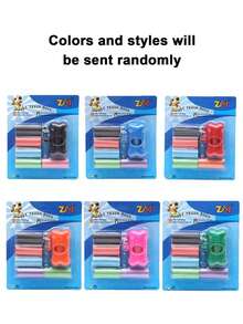 PETSIN Pet Garbage Bag Storage (Solid Color Bone Shape) And 5 Packs Disposable Feces Bag Dog Excrement Collection Bag Dispenser - Multicolor - View 2
