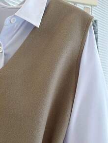 Franclia 2025 Autumn Fresh Debut: Ladies' 2 In 1 Jacket-Shirt Ensemble, Boasting Artful Asymmetrical Tailoring, Exquisite Button Accents & An Adjustable Waist Sash, Streamlined Silhouette That Enhances A Slimmer Look, Versatile For Office Commutes, Leisurely Weekends & Casual Outings - Multicolor - View 7