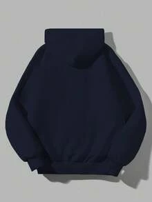 INAWLY Star Print Casual Sweatshirt, Autumn/Winter - Navy Blue - View 2