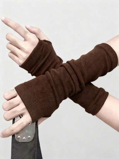 Goth 1 Pair Of Black Long Gloves Halloween Accessories Winter GlovesCold Gloves