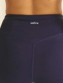 Aralina Women's Contrast Color Patchwork Camisole And Leggings Sports Suit - Navy Blue - View 8