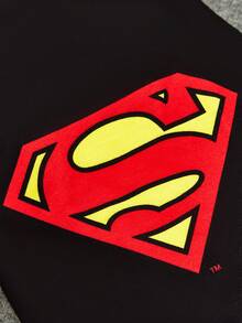 SUPERMAN X SHEIN 1 Áo nỉ trùm đầu in logo cho thú cưng, Trang phục cho mèo và chó, Kích cỡ XXS-XXXXL, Cực nhỏ, Cực lớn - màu đen - Xem 5