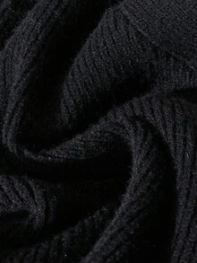 Franclia Women's Autumn/Winter New Arrival Inner Wear & Outerwear, Elegant French Style Casual Sophisticated Slimming Versatile High-Quality Soft High-End Fashionable Metal Button Sweater - Black - View 6
