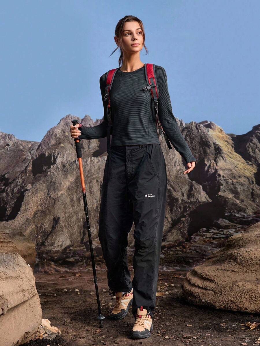 In My Nature 女士条纹圆领插肩袖休闲户外T恤