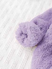 Cozy Pixies Áo nỉ dài tay có mũ lót giữ nhiệt họa tiết mèo cho bé gái - Màu tím - Xem 6