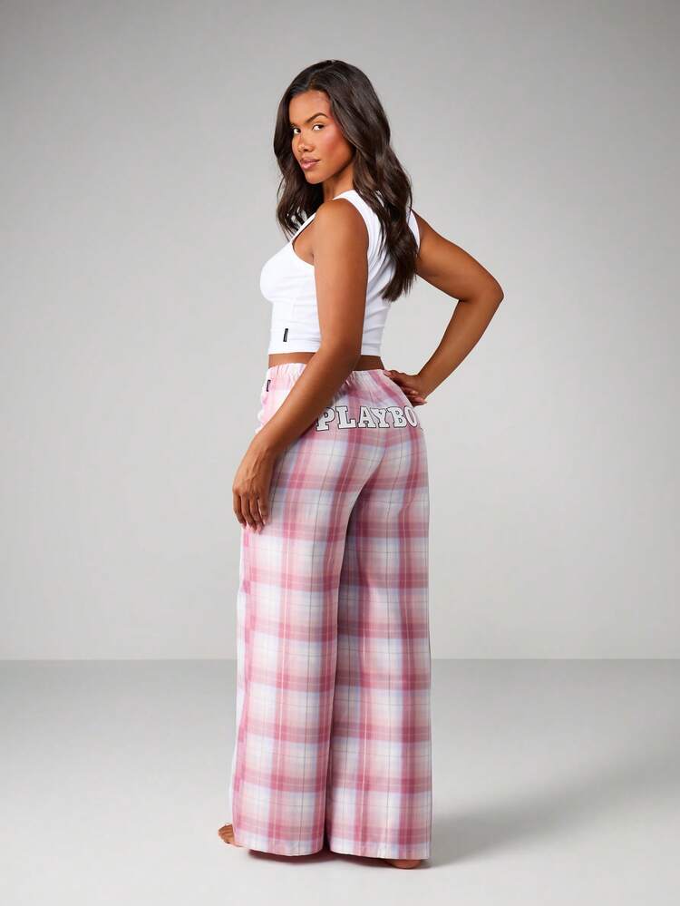 Missguided x Playboy Christmas Sleeveless Cami Top With Wide Leg Pajama Pants