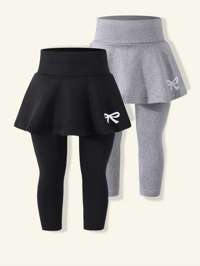 SHEIN 女婴时尚芭蕾舞裙，舒适休闲百搭甜美公主风，秋冬