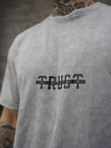 Artur Kramer T-shirt à manches courtes pour hommes, imprimé graphique vintage décontracté - Gris pâle - Voir 3