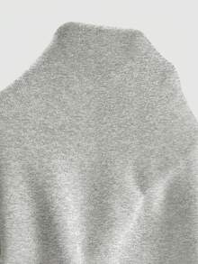 GlowEve Fashionable Casual Style Long Sleeve Plaid Collar Zipper Letter Print Sweatshirt For Women - Light Grey - View 8