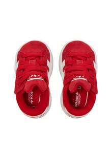 Adidas Campus Kids' Sneakers Premium Modern Anti-Slip Casual Weekend Walking White JI4336 - 更佳猩紅色/雲白/更佳猩紅色 - 查看 3