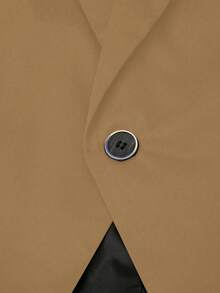 Manfinity AFTRDRK 男士纯色商务通勤西装外套，男士长款大衣，卡其色祖特西装，男士风衣，男士礼服，适合老派绅士、日常休闲、周末旅行、户外活动、探险旅行、轻松的工作环境或半正式场合，可作为男友/丈夫礼物、周年纪念礼物或圣诞节礼物。