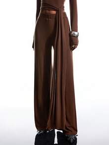 LYSMO 2025 New Arrive Minimalism Winter  2pcs Women Autumn Solid Color Turtleneck Slim Fit Long Sleeve Top And Pants Set - Grey - View 7