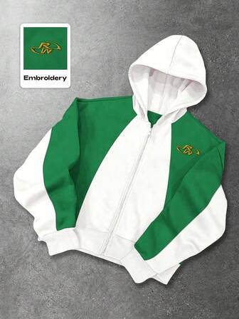 Street Life Felpa uomo con apertura frontale a blocchi di colore, vestibilità morbida