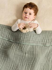 Cozy Pixies 1包棕色泡泡纱布毛巾，多用途襁褓毯和婴儿浴巾，柔软亲肤，适合浴室和婴儿车使用，是新生男婴和女婴的理想选择。 - 綠色 - 查看 5